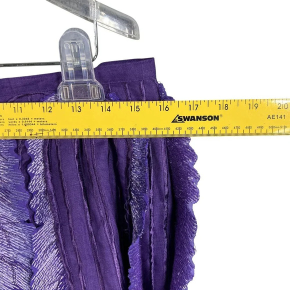 JSong Womens 12 Purple Linen Jacket/Top Skirt Set Angel Wings Design Fairy Goth - Picture 13 of 16